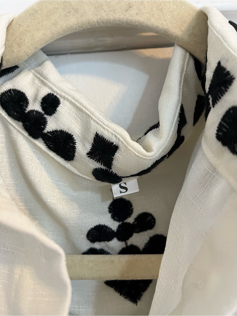 Chicwish White and Black Embroidered Scallop Collar Top & Shorts Set - Picture 4 of 12